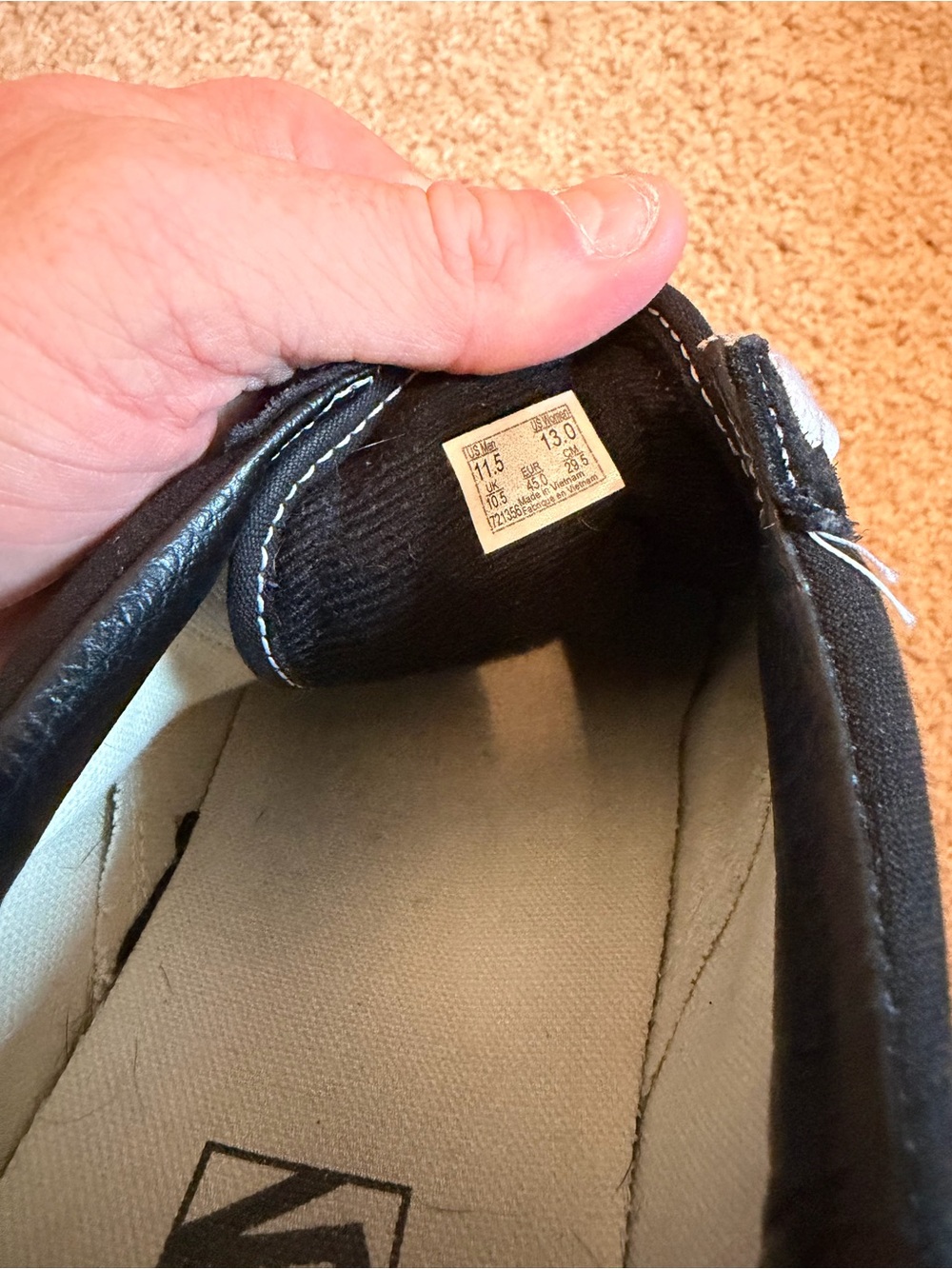 Vans Black & White Low-Top Skate Sneakers - Picture 5 of 5